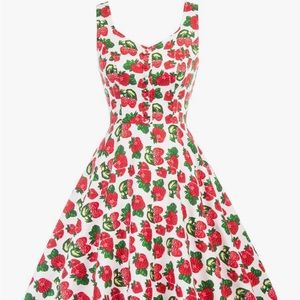 1950s Retro Vintage Sleeveless Dress Cocktail Party A-Line Dress Size S
